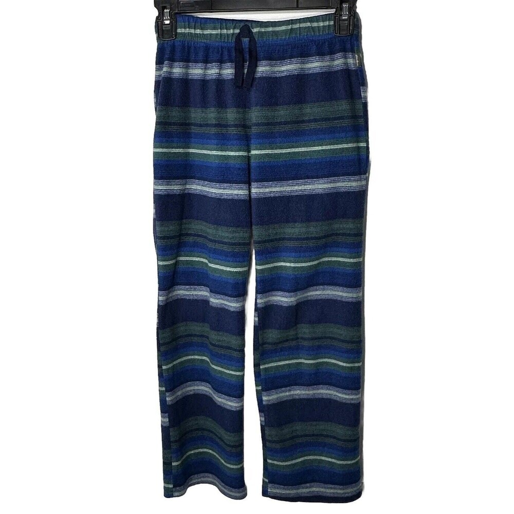 Eddie Bauer Sleep Pants Kids Sz M Striped Drawstring Elastic Waist Pajama Lounge